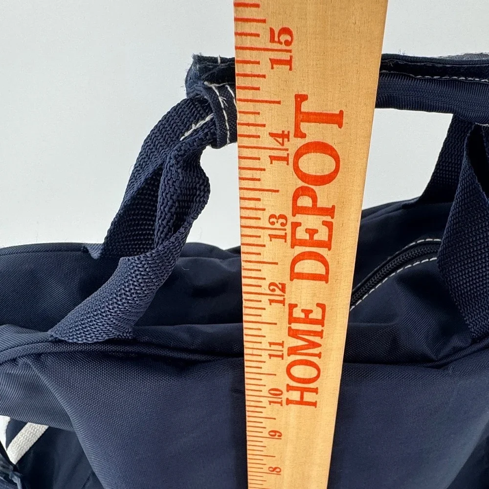 Eastsport Vintage Duffel Bag Navy Blue Orange Accent Gym Travel Weekender Large